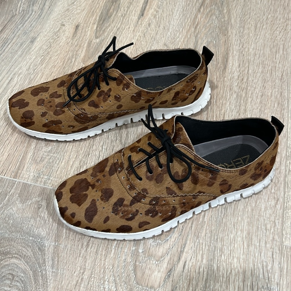 Cole Haan Leopard Nike Air Zerogrand Sneakers, Size 7